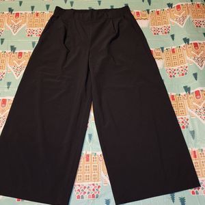 Athleta Womens Black Brooklyn Wide Leg Crop Pants 8